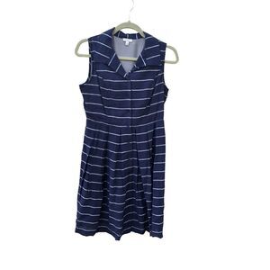 Talbots Women's Blue Striped Outlet Button Down Dress Size 6